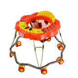 ZIG-ZAG Foldable Baby Walker with MUSIC - ZigZag Base, Chrome Pipe