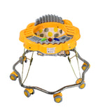 ZIG-ZAG Foldable Baby Walker with MUSIC - ZigZag Base, Chrome Pipe