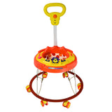 TIGER BEND Foldable Baby Walker with MUSIC - Round Base, Coated Pipe, Capsule Shape