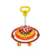 TIGER BEND Foldable Baby Walker with MUSIC - Round Base, Coated Pipe, Capsule Shape