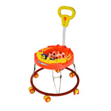 TIGER BEND Foldable Baby Walker with MUSIC - Round Base, Coated Pipe, Capsule Shape