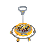 TIGER BEND Foldable Baby Walker with MUSIC - Round Base, Coated Pipe, Capsule Shape