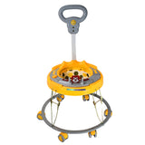 TIGER BEND Foldable Baby Walker with MUSIC - Round Base, Coated Pipe, Capsule Shape