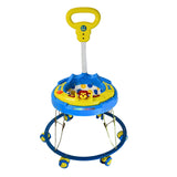 TIGER BEND Foldable Baby Walker with MUSIC - Round Base, Coated Pipe, Capsule Shape