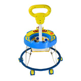 TIGER BEND Foldable Baby Walker with MUSIC - Round Base, Coated Pipe, Capsule Shape