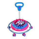 TIGER BEND Foldable Baby Walker with MUSIC - Round Base, Coated Pipe, Capsule Shape