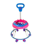 TIGER BEND Foldable Baby Walker with MUSIC - Round Base, Coated Pipe, Capsule Shape