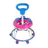 TIGER BEND Foldable Baby Walker with MUSIC - Round Base, Coated Pipe, Capsule Shape