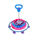 TIGER BEND Foldable Baby Walker with MUSIC - Round Base, Coated Pipe, Capsule Shape