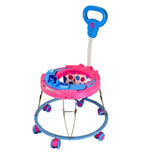 TIGER BEND Foldable Baby Walker with MUSIC - Round Base, Coated Pipe, Capsule Shape