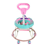 TIGER BEND Foldable Baby Walker with MUSIC - Round Base, Coated Pipe, Capsule Shape