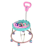 TIGER BEND Foldable Baby Walker with MUSIC - Round Base, Coated Pipe, Capsule Shape