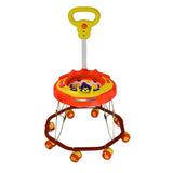 TIGER BEND Foldable Baby Walker with MUSIC - 8-Bend Base, Coated Pipe, Capsule Shape