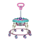 TIGER BEND Foldable Baby Walker with MUSIC - 8-Bend Base, Coated Pipe, Capsule Shape