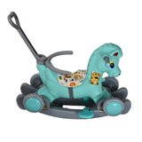 CHARLIE ECO DLX Horse ROCKER Ride with WHEELS and Parental Control Handle