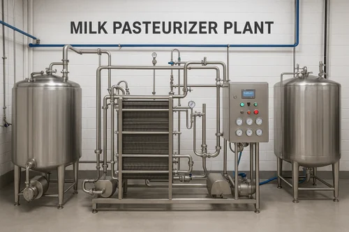 2500 LPH SS HTST Automatic Milk Pasteurization Plant - Image 2